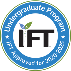 Institute of Food Technologists Undergraduate Program Approval Badge for years 2020-2025